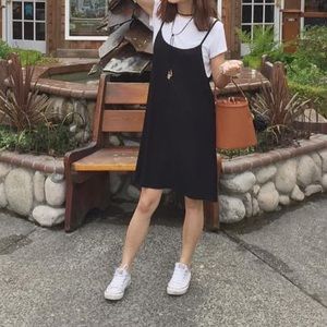 Little black mid dress & high neck top set